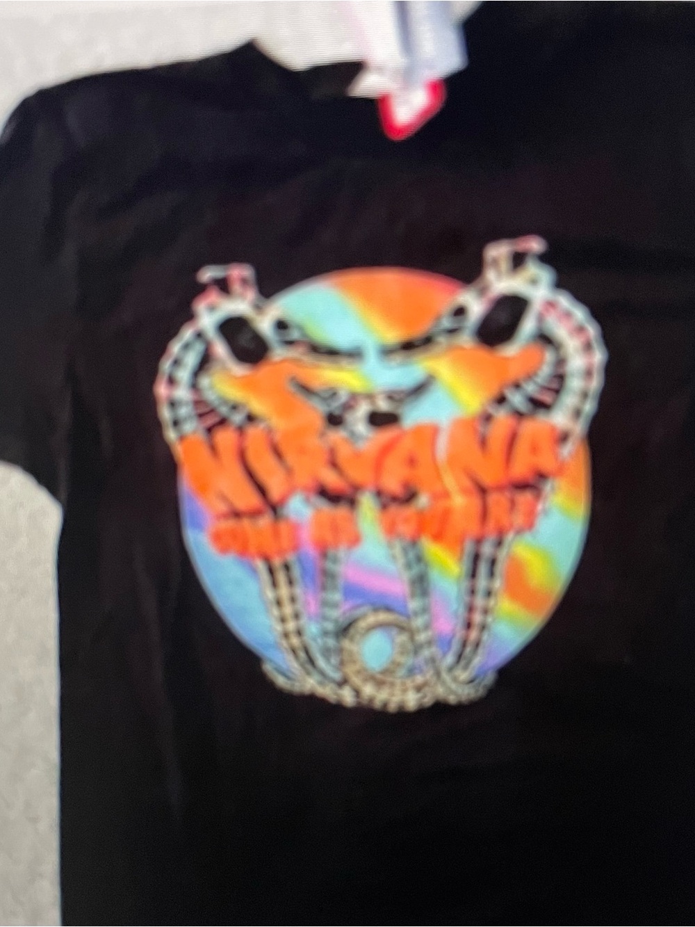 Distressed NIRVANA Seahorse Love Tee Shirt (M)